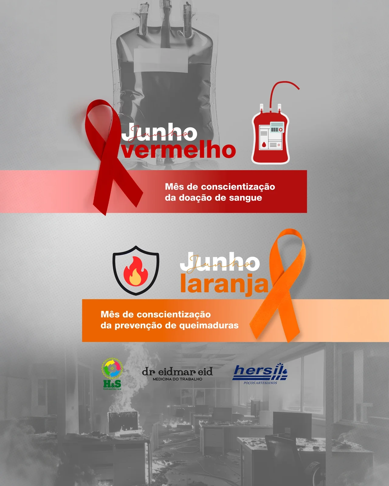 Junho Vermelho e Laranja — Campanha de conscientização